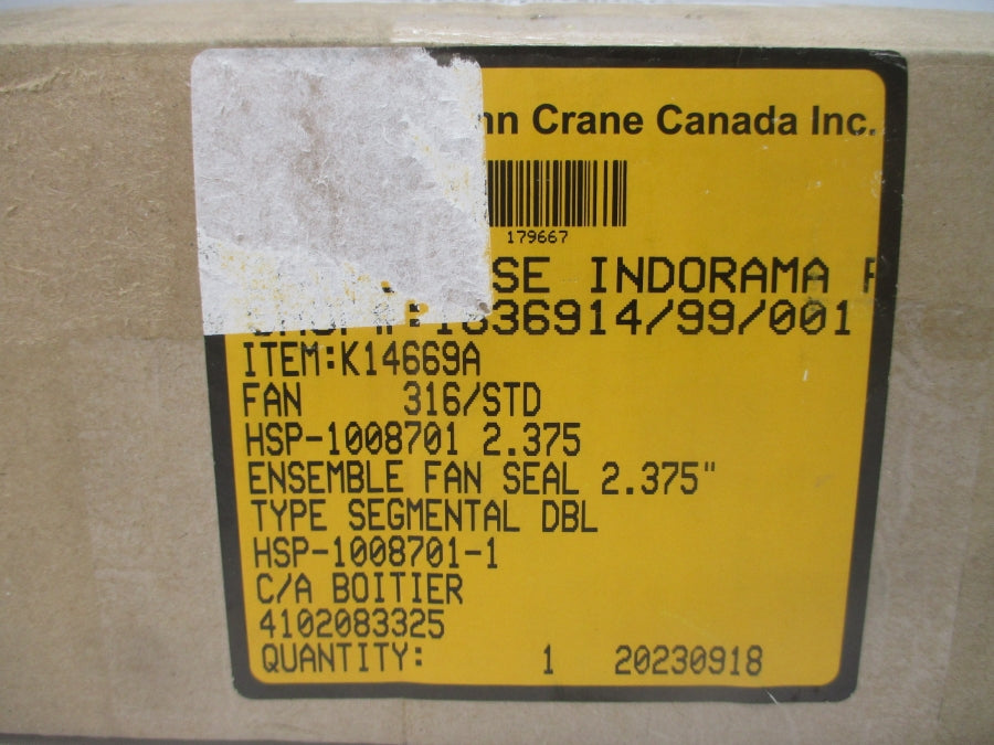 JOHN CRANE K14669A HSP-1008701-1 2.375" NSMP