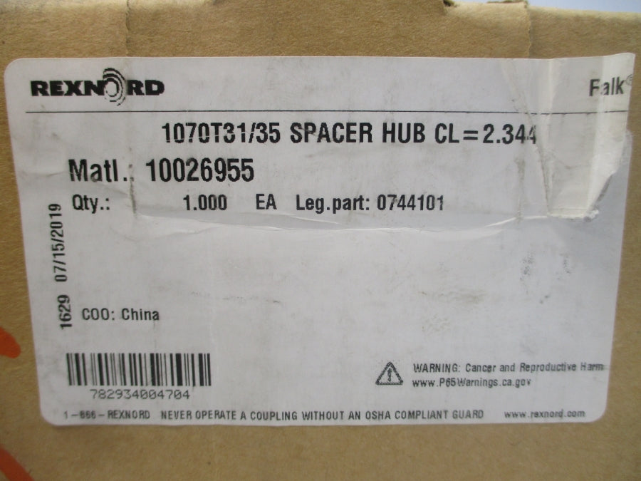 REXNORD 10026955 0744101 2.344" NSMP