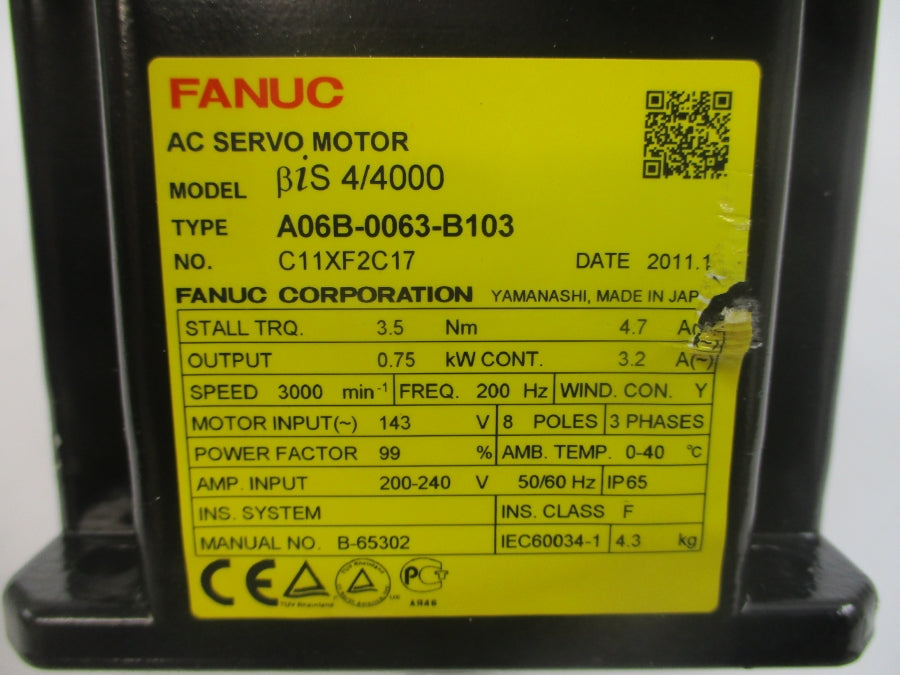 FANUC A06B-0063-B103 143VAC 4.7/3.2A NSNP