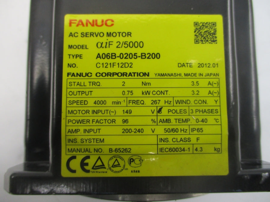 FANUC A06B-0205-B200 149VAC 3.5/3.2A NSNP