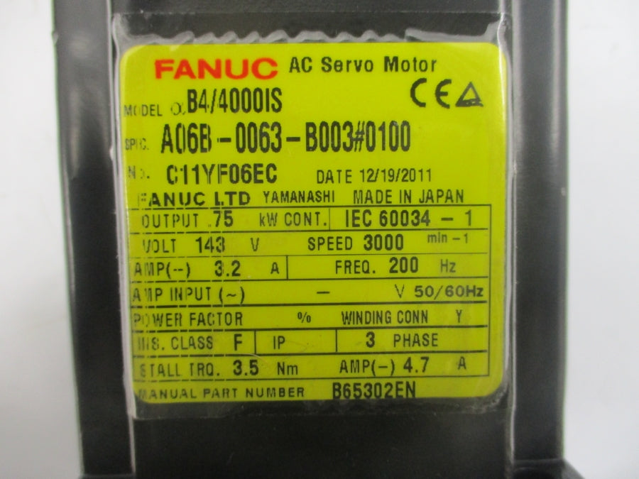 FANUC A06B-0063-B003#0100 143VAC 3.2A NSNP