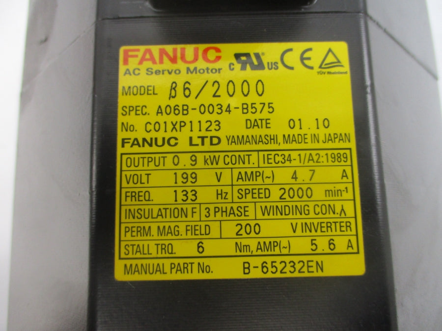 FANUC A06B-0034-B575 199VAC 4.7A UNMP