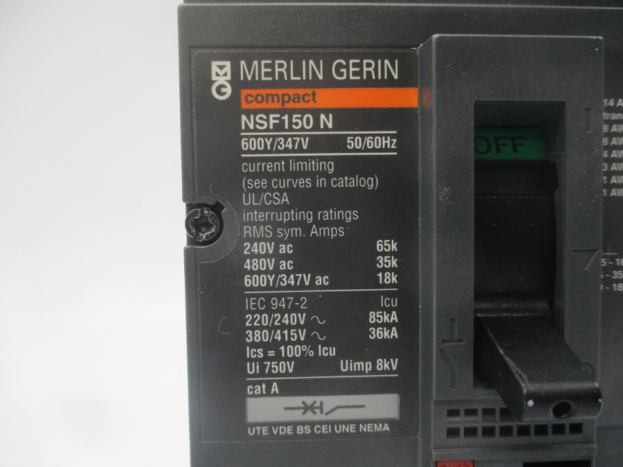 MERLIN GERIN NSF150N 480VAC 150A UNMP