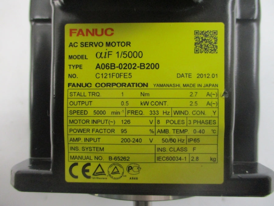 FANUC A06B-0202-B200 126VAC 2.7/2.5A NSNP