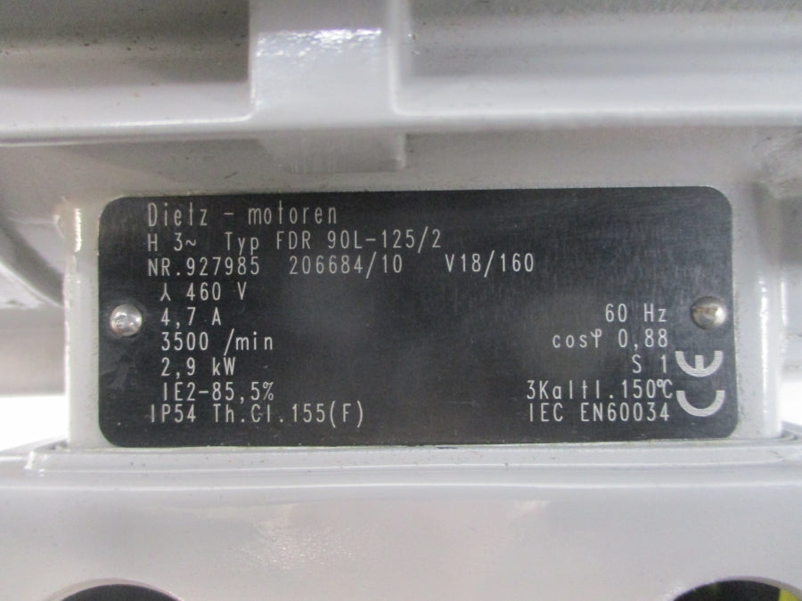 DIETZ FDR90L-125/2 460V 4.7A NSNP