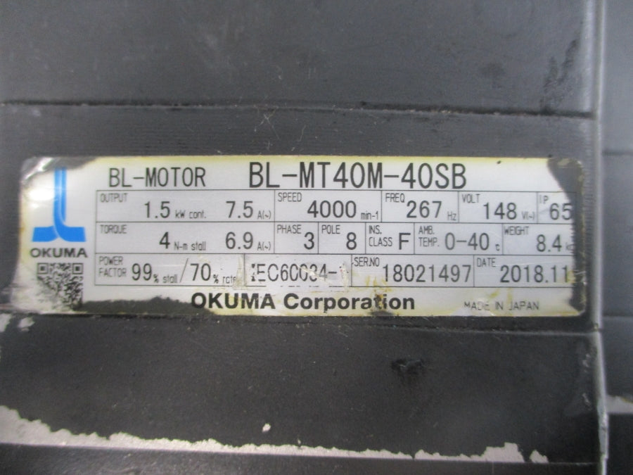 OKUMA BL-MT40M-40SB 148V 7.5/6.9A UNMP