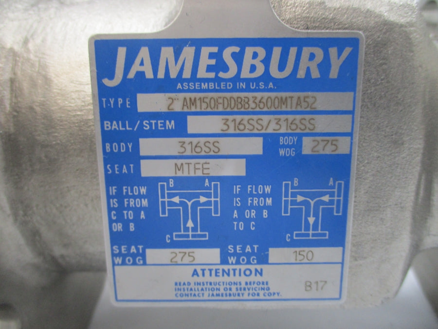JAMESBURY AM150FDDBB3600MTA52 2" NSNP