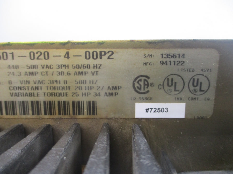 ABB ACS501-020-4-00P2 440-500VAC 24.3/30.6A UNMP