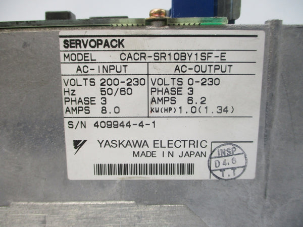 YASKAWA CACR-SR10BY1SF-E 200-230VAC 8.0A UNMP