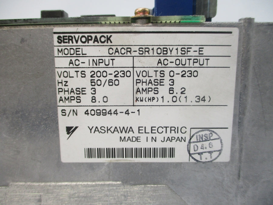YASKAWA CACR-SR10BY1SF-E 200-230VAC 8.0A UNMP