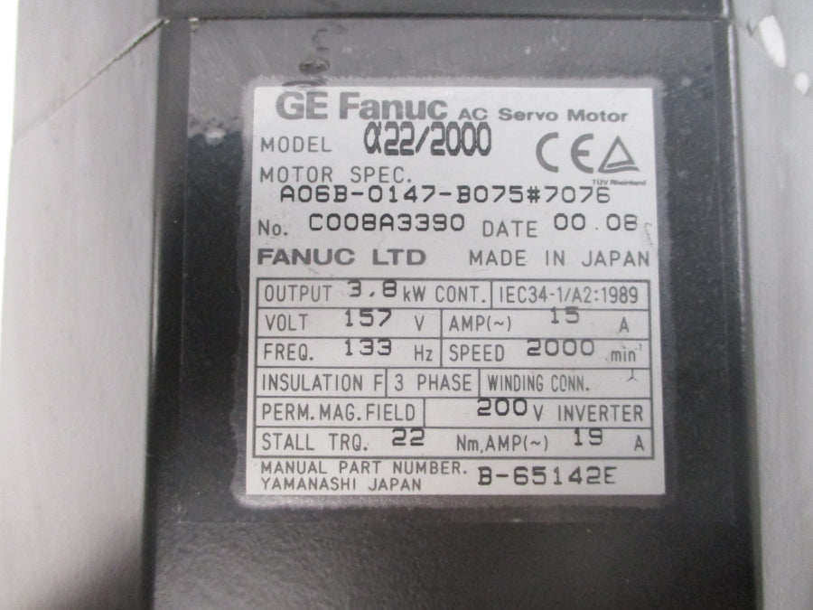 GE FANUC A06B-0147-B075#7076 157VAC 15A UNMP
