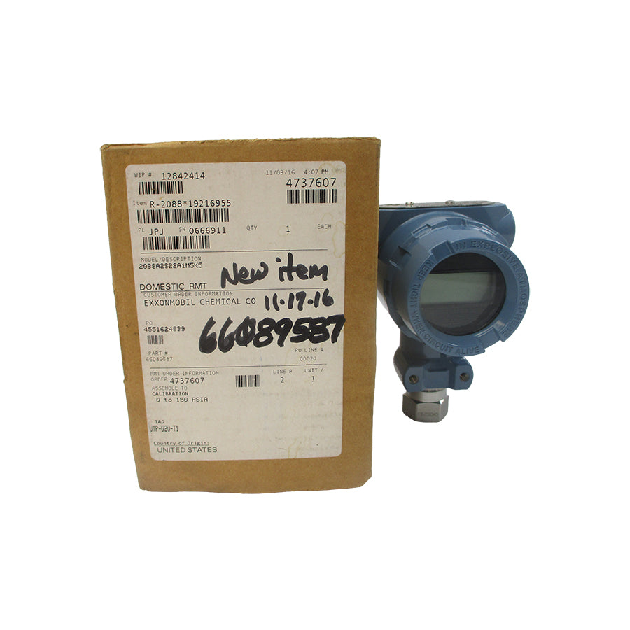 ROSEMOUNT 2088A2S22A1M5K5 10.5-42.4VDC 150PSI NSMP