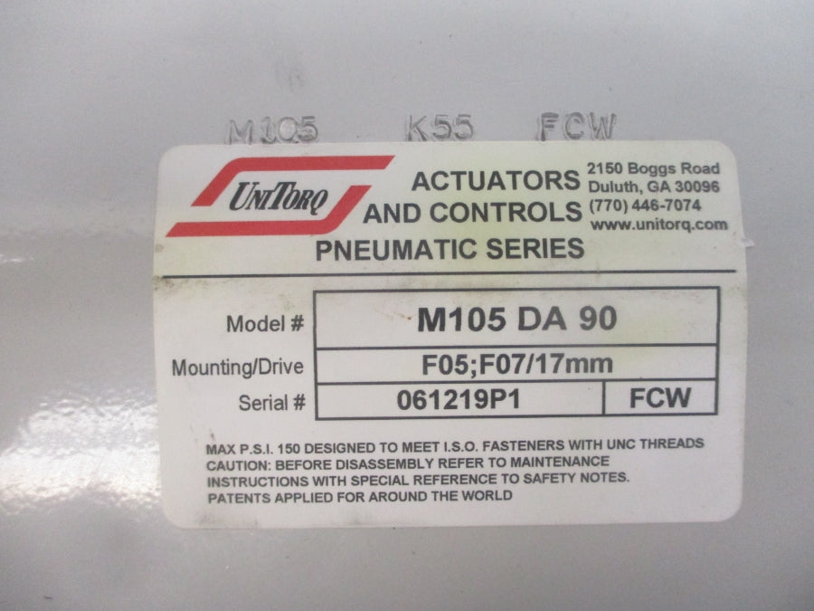 UNITORQ M105DA90 150PSI 1" UNMP