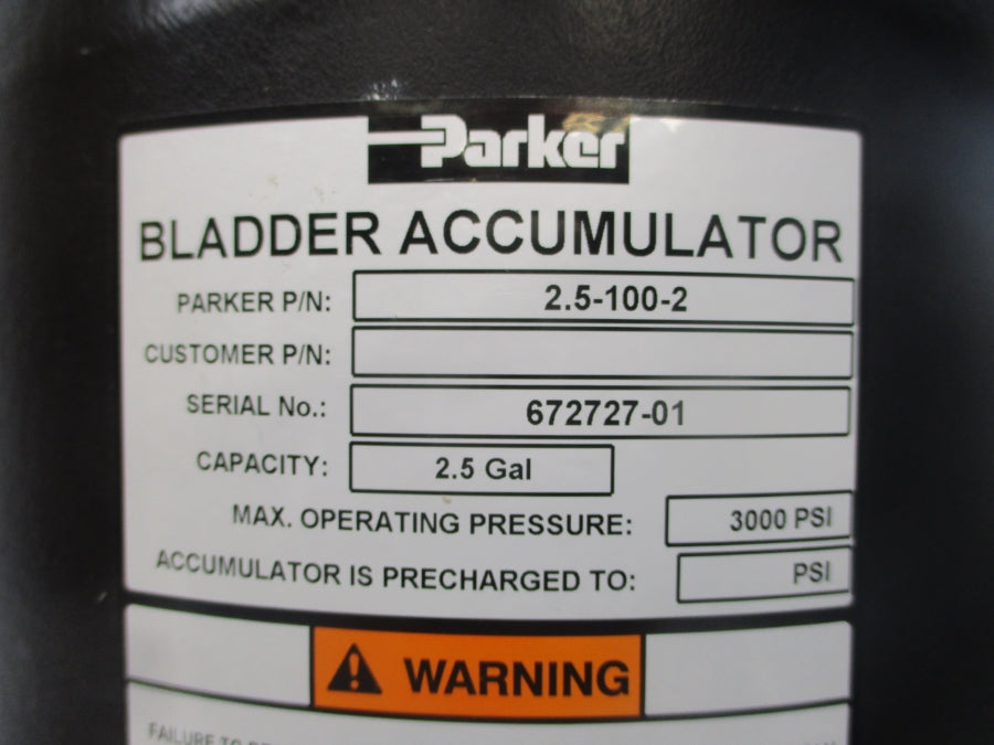 PARKER 2.5-100-2 3000PSI 2.5GAL NSMP