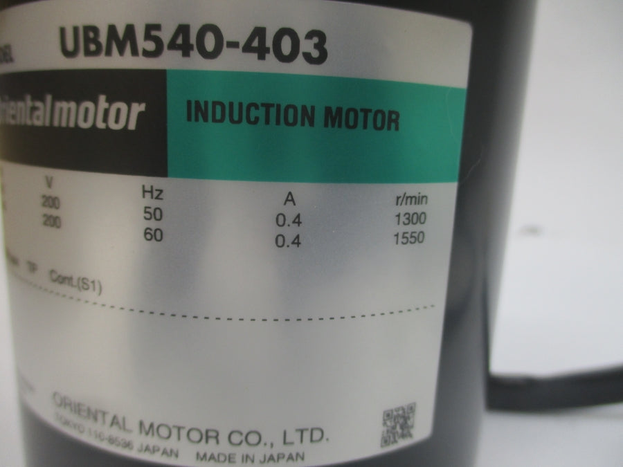 ORIENTAL MOTOR UB540-403 200VAC 0.4A NSMP