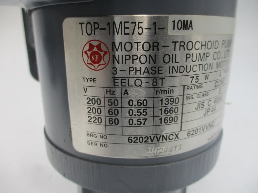 NIPPON TOP-10MA TOP-1ME75-1-10MA 200/220V 0.60/0.55-0.57A NSNP