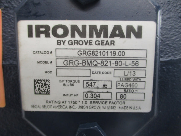 GROVE GEAR GRG-BMQ-821-80-L-56 GRG8210119.00 NSNP