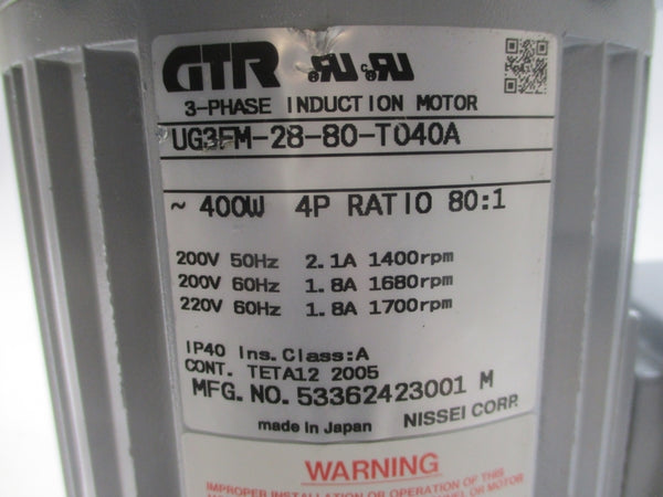 GTR UG3FM-28-80-T040A 200/220V 2.1/1.8A NSNP