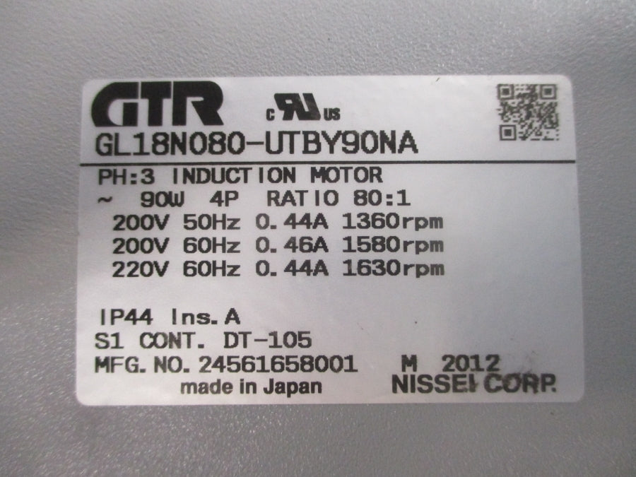 GTR GL18N080-UTBY90NA 200/220V 0.44-0.46A NSNP