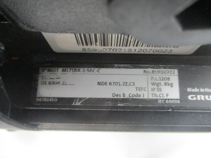 GRUNDFOS SPK8-3/2 A-WB-A-CVUV 208-230/460V 2.40-2.30/1.20A NSNP
