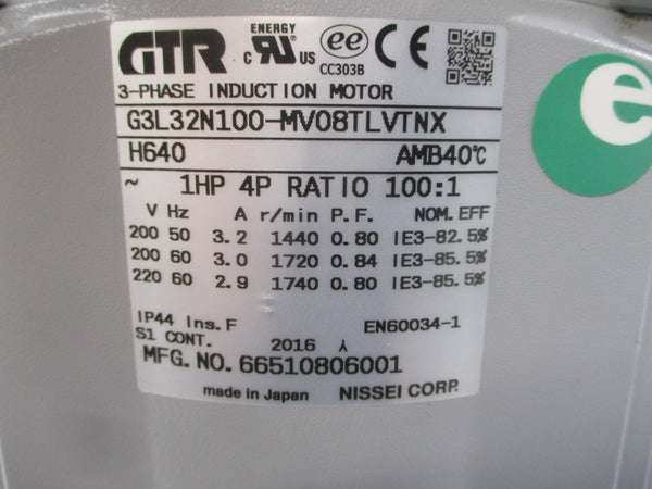 GTR G3L32N100-MV08TLVTNXH640 200/220V 3.2-3.0/2.9A NSNP