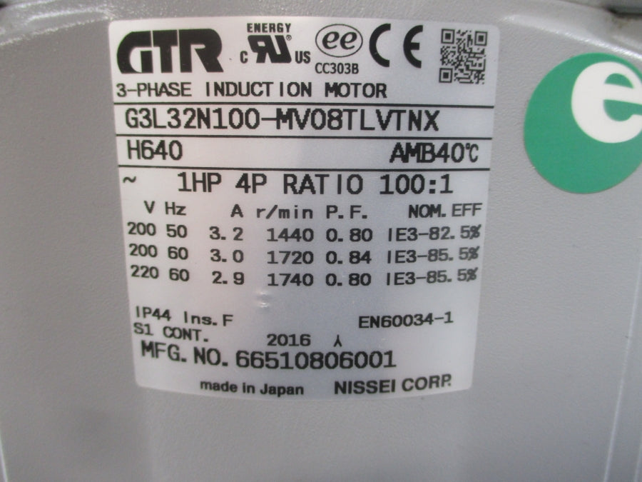 GTR G3L32N100-MV08TLVTNXH640 200/220V 3.2-3.0/2.9A NSNP