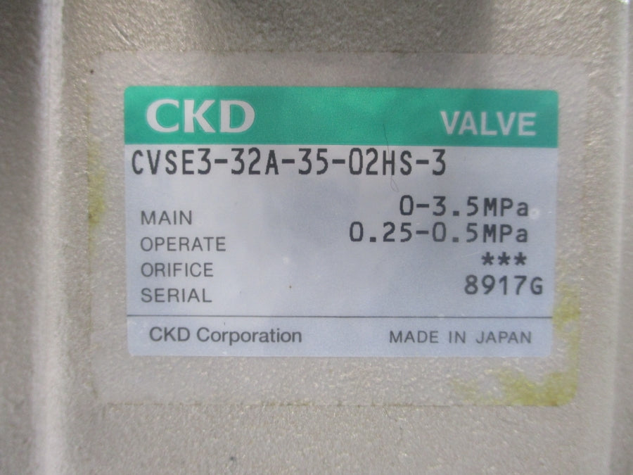 CKD CVSE3-32A-35-02HS-3 1-1/2" UNMP
