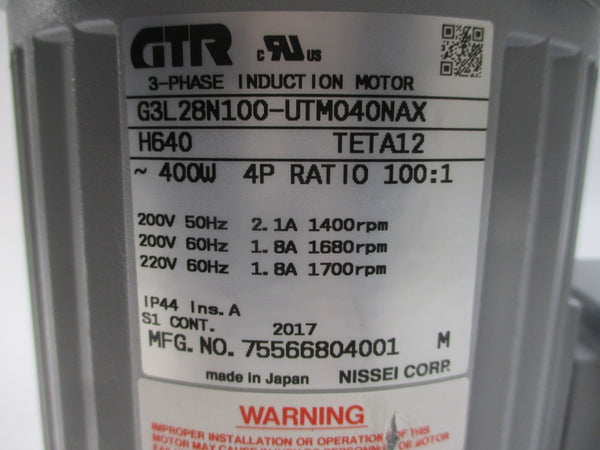GTR G3L28N100-UTM040NAXH640 200/220V 2.1/1.8A NSNP