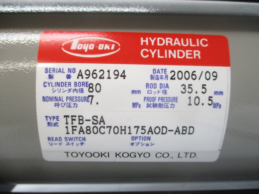 TOYOOKI 1FA80C70H175A0D-ABD TFB-SA NSNP