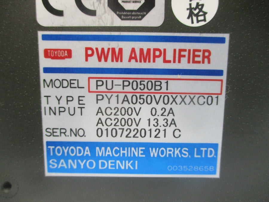 SANYO DENKI PU-P050B1 PY1A050V0XXXC01 200VAC 0.2/13.3A NSNP