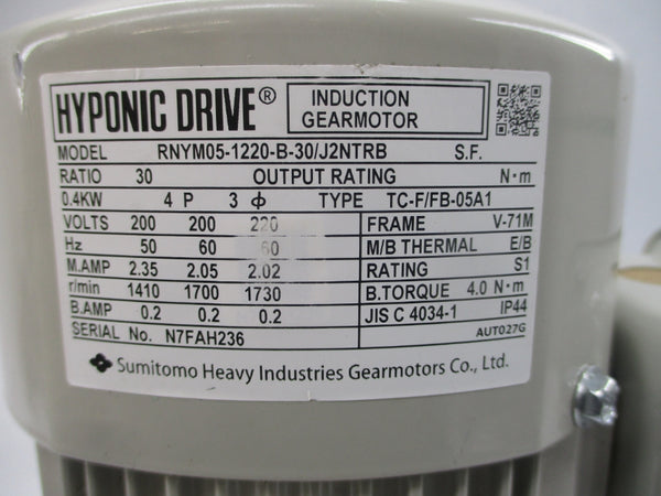 SUMITOMO RNYM05-1220-B-30/J2NTRB 200/220V 2.35-2.05/2.02A NSNP