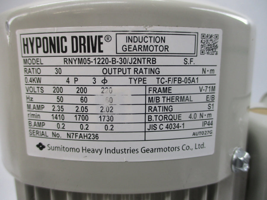SUMITOMO RNYM05-1220-B-30/J2NTRB 200/220V 2.35-2.05/2.02A NSNP