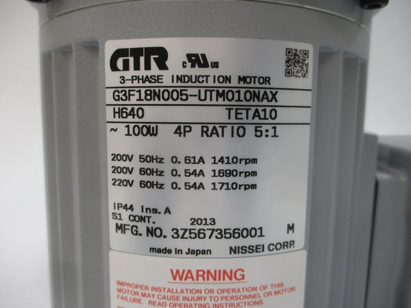 GTR G3F18N005-UTM010NAX 3Z567356001 200-220V 0.61-0.54A NSMP