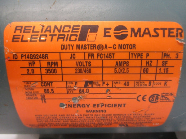 RELIANCE ELECTRIC P14G9248R 230/460V 5.0/2.5A NSNP