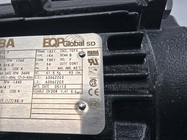 TOSHIBA 0034SDSR41A-P 230/460V 8.0/4.0A NSNP