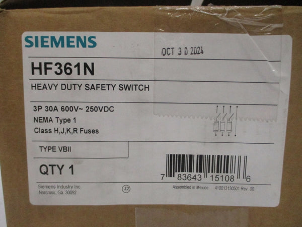 SIEMENS HF361N 600VAC 30A NSMP
