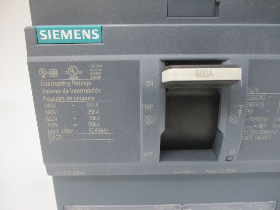 SIEMENS 3VA5460-5EC31-0AA0 600V 600A NSMP