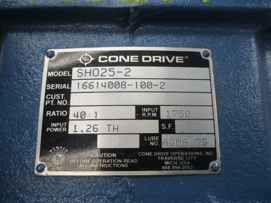 CONE DRIVE SH025-2 NSNP