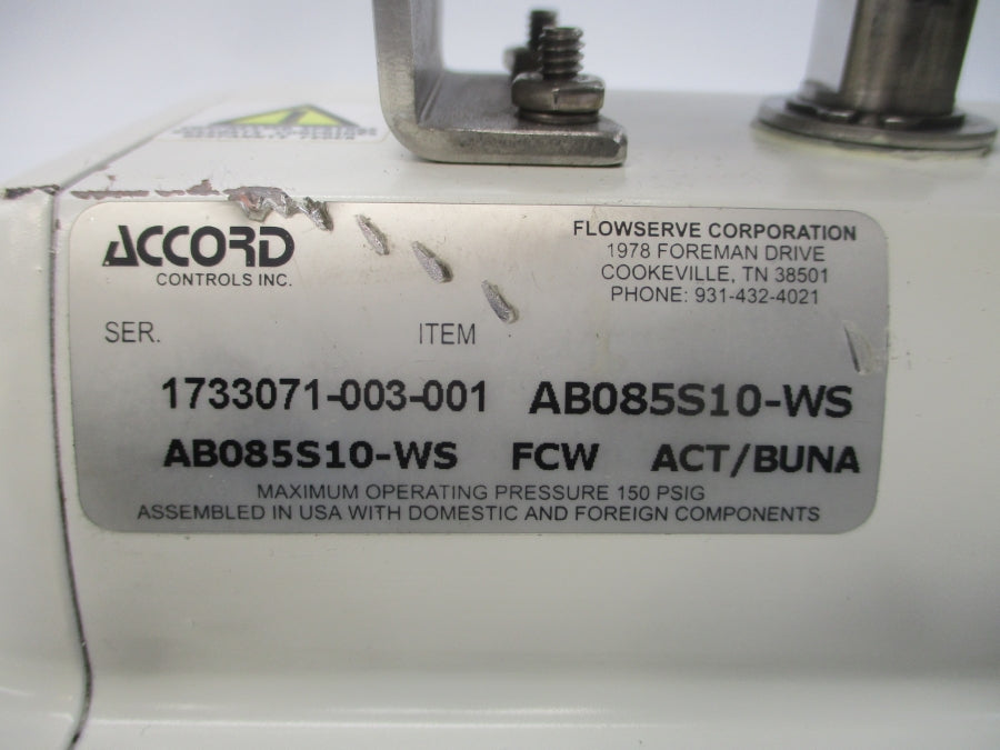 ACCORD CONTROLS AB085S10-WS 150PSI UNMP