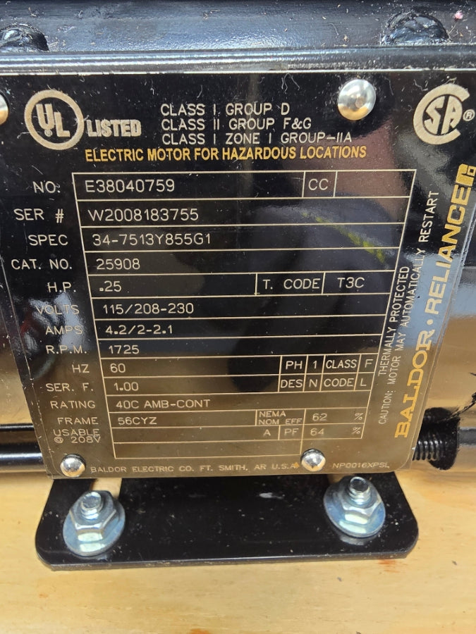 METAL BELLOWS MB-151XP 26453 115/208-230V 4.2/2-2.1A NSNP