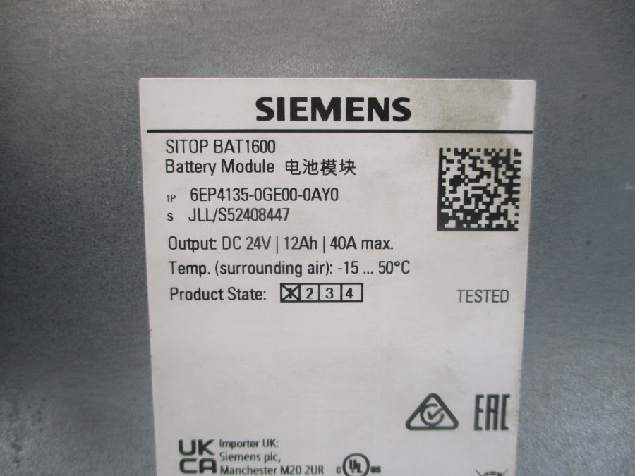 SIEMENS 6EP4135-0GE00-0AY0 24VDC 40A UNMP