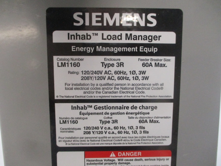 SIEMENS LM1160 120/240VAC 60A NSMP