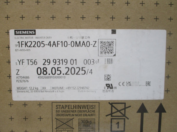 SIEMENS 1FK2205-4AF10-0MA0-Z 129V 4.15/15.1A NSMP