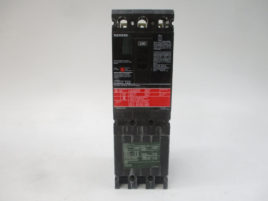 SIEMENS CED63B100 600V 100A REV. 7 NSMP