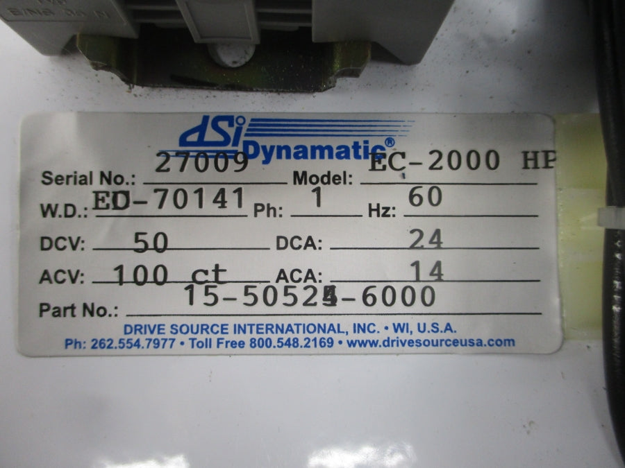 DSI DYNAMATIC EC-2000 15-50524-6000 50VDC 24A NSNP
