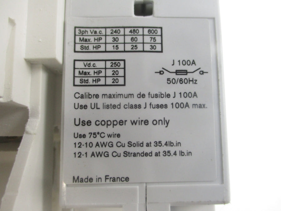 SIEMENS CFS363JN 600V 100A UNMP