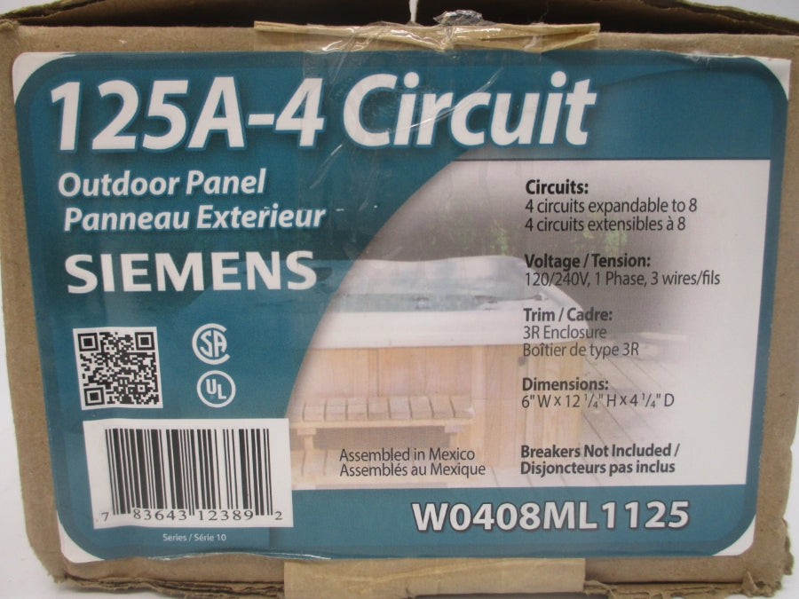 SIEMENS W0408ML1125 120/240V 125A NSMP