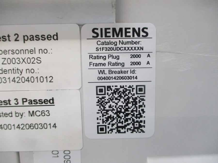 SIEMENS WLS1F320 ETU745 600VAC 2000A NSNP