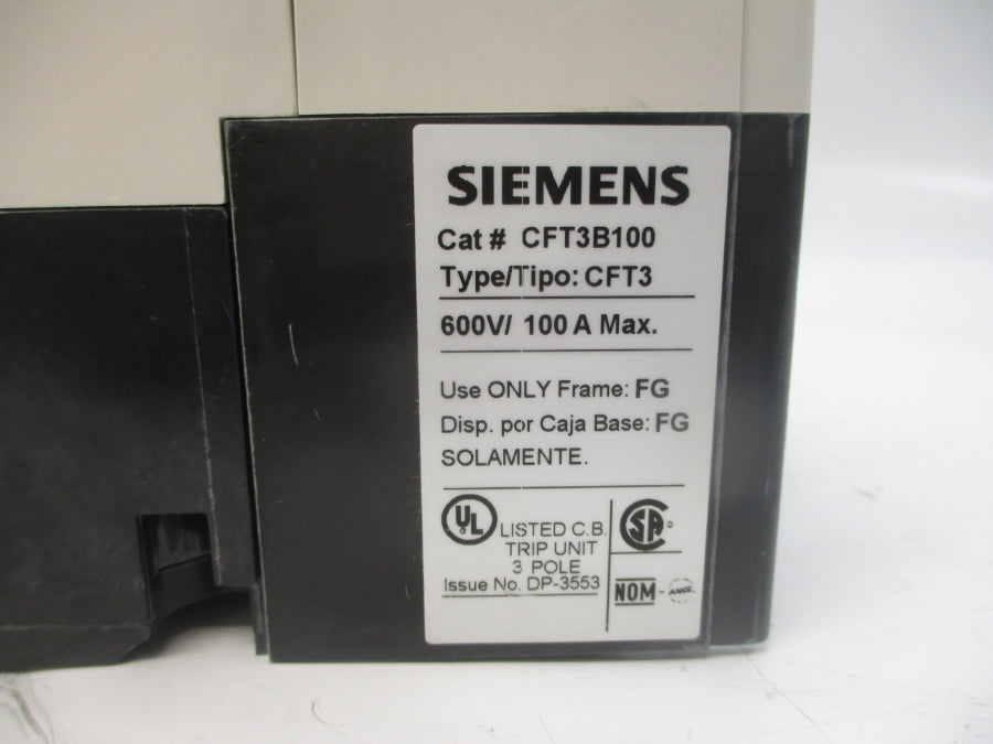 SIEMENS CFT3B100 600V 100A NSNP