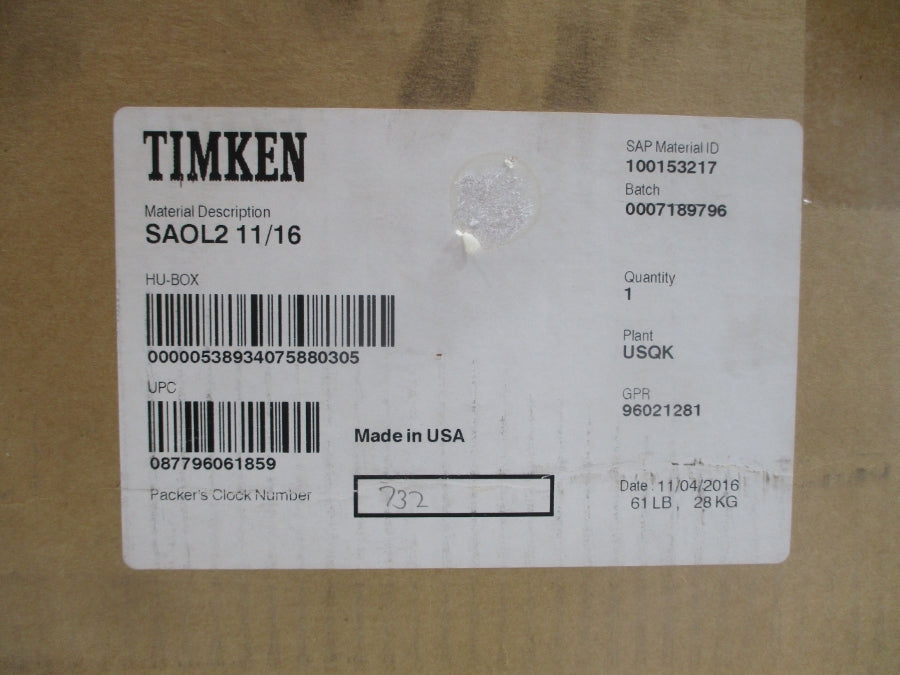TIMKEN SAOL2-11/16 NSMP